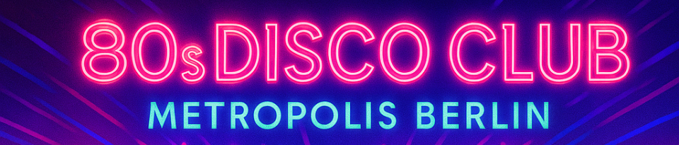 80s Disco Club Banner